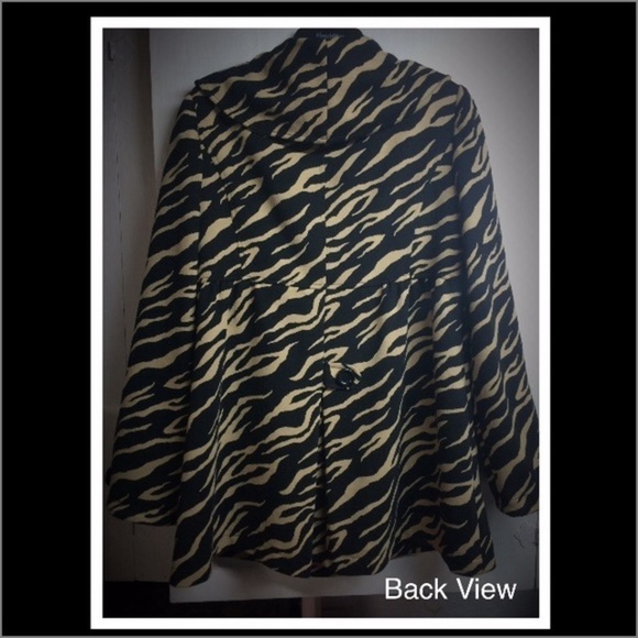 grace Tan and Black Zebra Print Coat - Picture 2 of 4